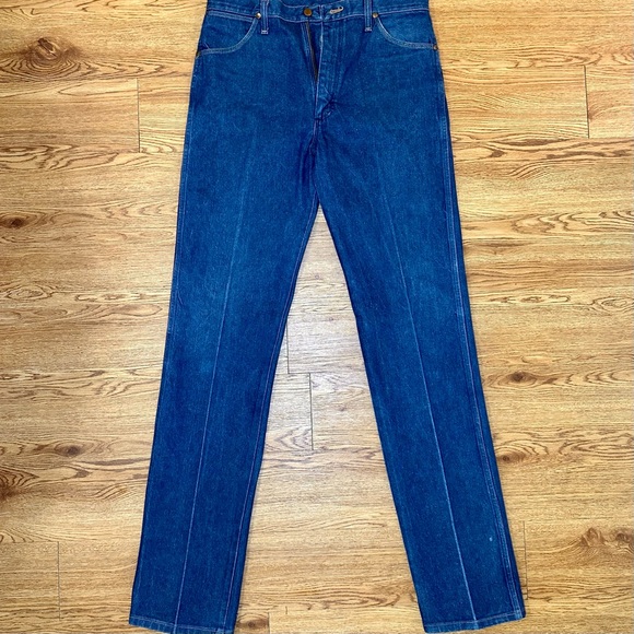 Vintage Wrangler Men's Cowboy Cut Original Fit Jean 35 X 38 Blue Denim - Picture 1 of 7